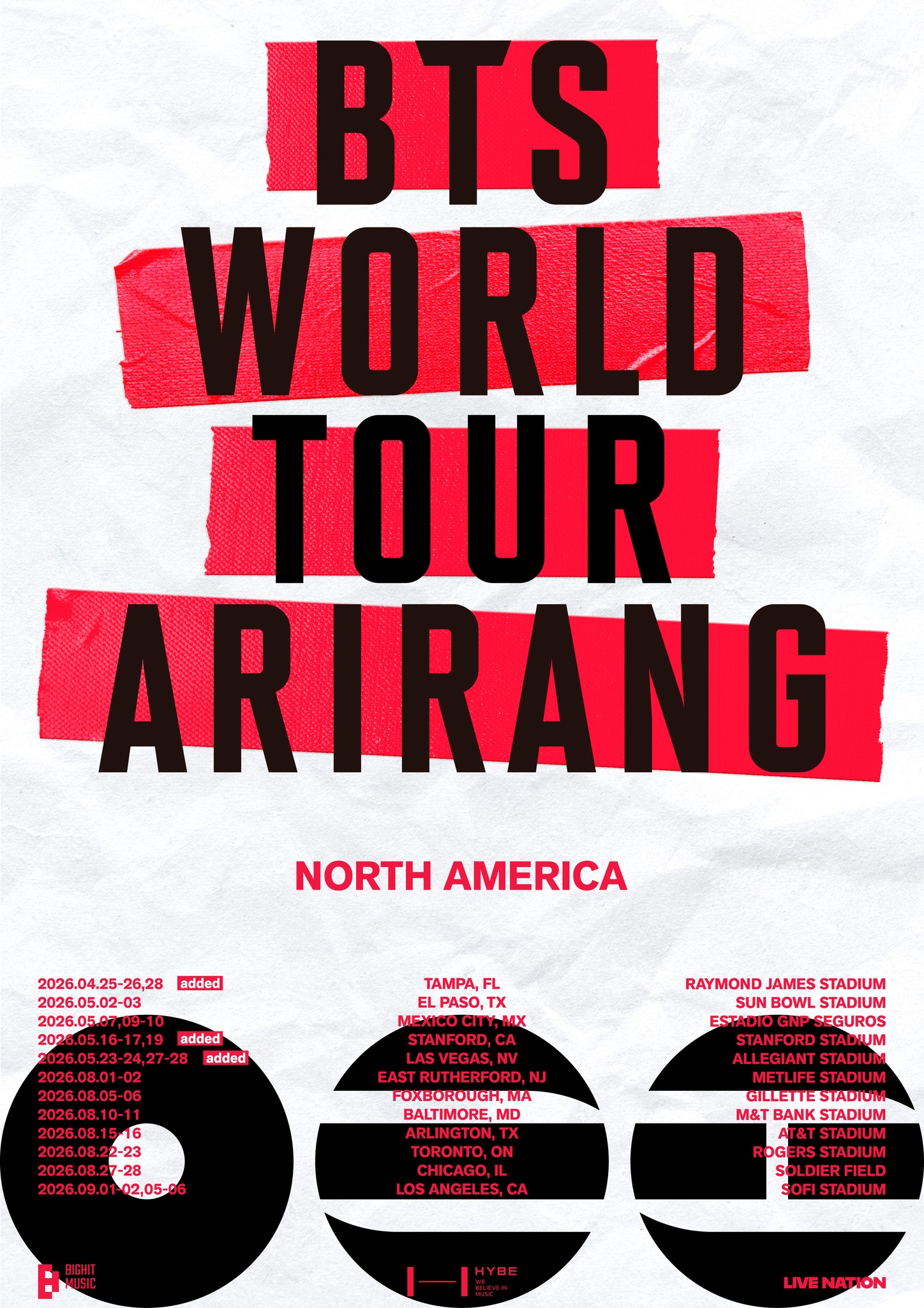 BTS WORLD TOUR «ARIRANG» Poster 2026